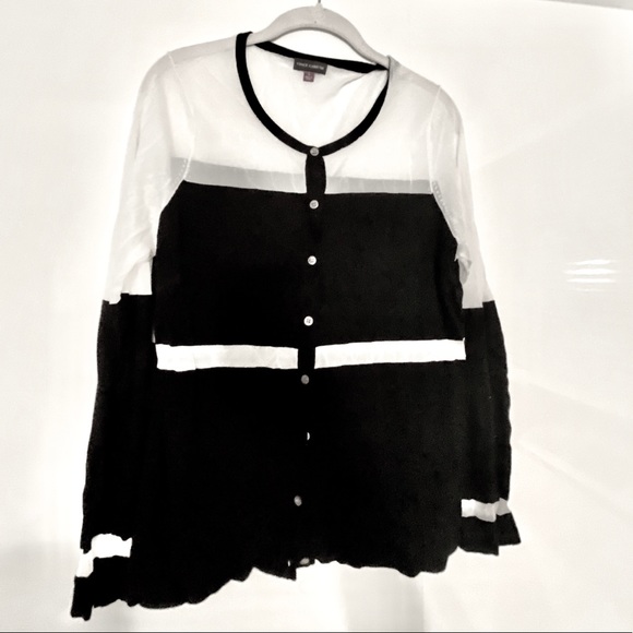 Vince camuto black and white cardigan - Picture 1 of 2